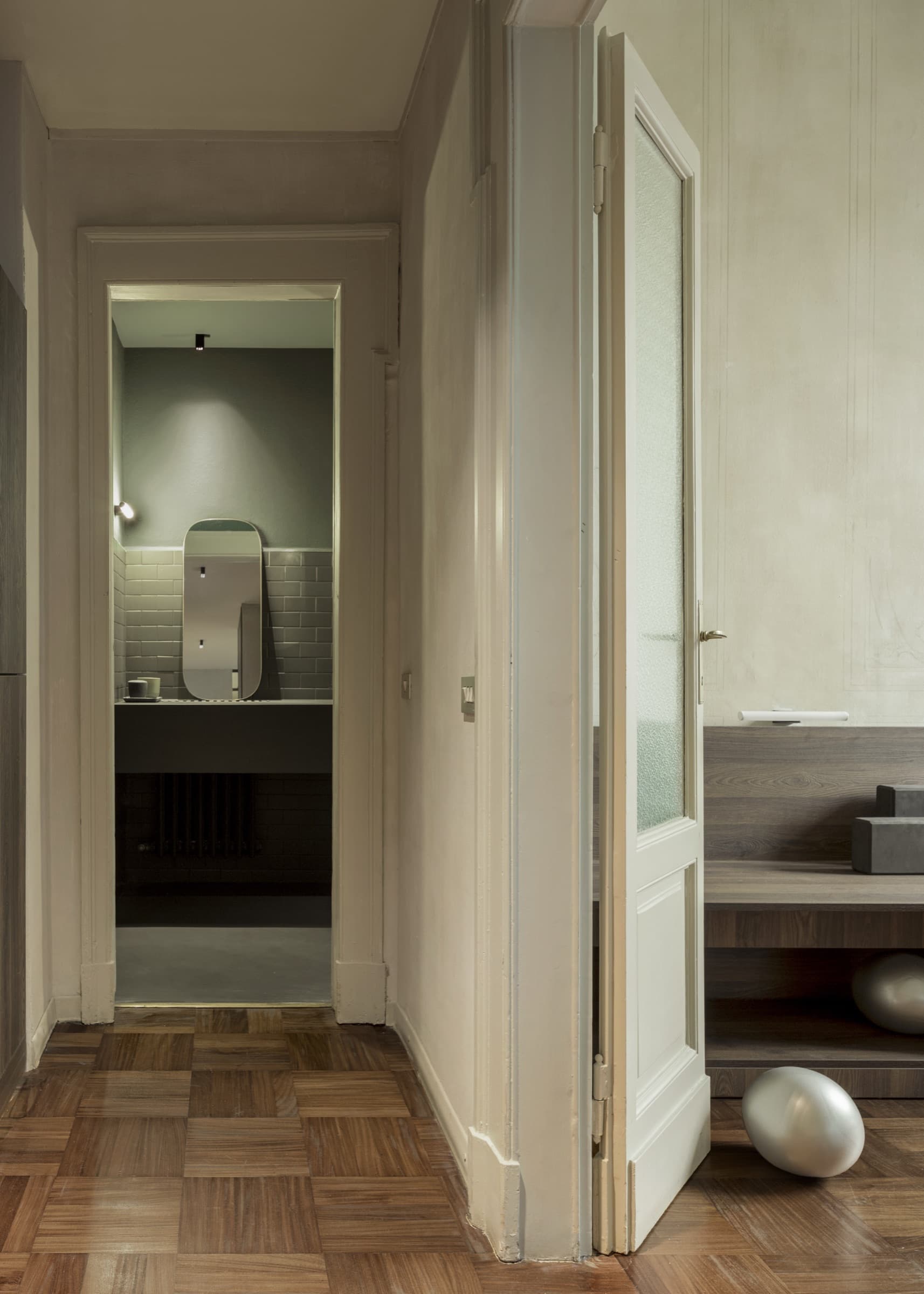 Hallway and open door at HY Brera